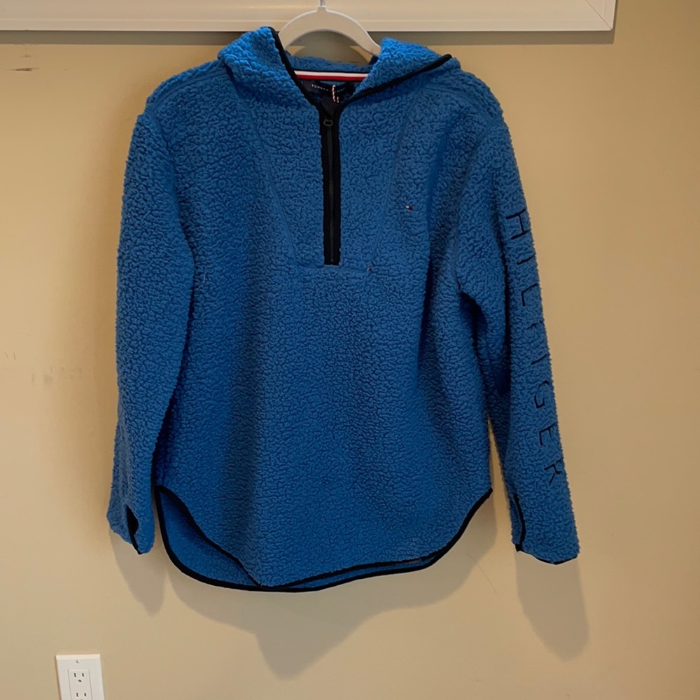 Tommy Hilfiger half zip, Woman’s pullover, Blue Small comfy New With Tags